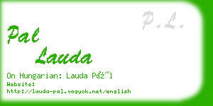 pal lauda business card